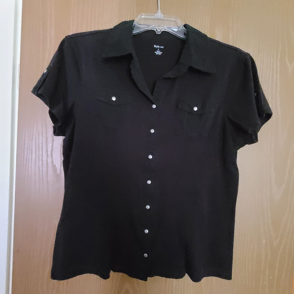 Black Supply & Co snap button shirt